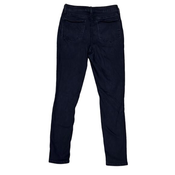 Sol Super High Rise Ultimate Jegging Juniors 11 Black Jeans w Distressed Knees - Picture 7 of 12